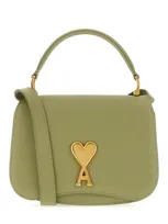 Ami Alexandre Mattiussi Ami Paris Logo Plaque Foldover Top Shoulder Bag In Green