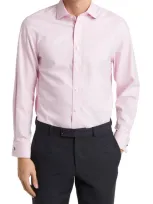 Charles Tyrwhitt Slim Fit Non-iron Solid Twill Dress Shirt In Pink