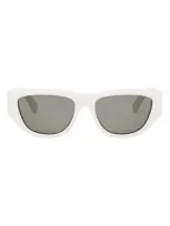 Celine Monochroms Acetate Cat-eye Sunglasses In White Smoke