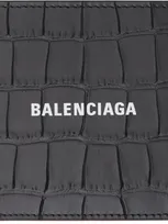 Balenciaga Black Bifold Wallet In 1000 Black/l White