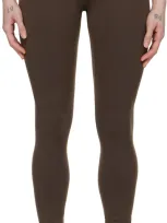 Sporty And Rich Brown Runner Script Leggings