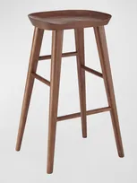 Euro Style Vieno Counter Stool In Walnut