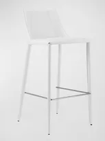 Euro Style Kalle 30" Bar Stool In White