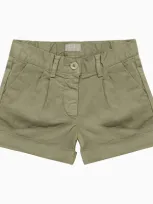 Il Gufo Kids' Sage Green Cotton Shorts