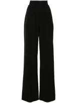 Alainpaul Logo-jacquard Wool Straight Trousers In Black