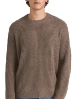 Alex Mill Jordan Sweater In Marled Cashmere Heather Walnut