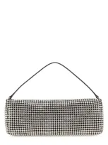 Alexander Wang Embellished Fabric Heiress Handbag In Silver