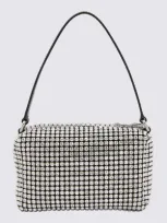 Alexander Wang Silver-tone Rhinestones Shoulder Bag In White