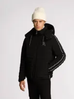 Alpenhaus Uriage Lightweight Bomber Puffer With Removable Hood In Black