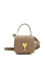 Ami Alexandre Mattiussi Paris Paris Handbag In Beige