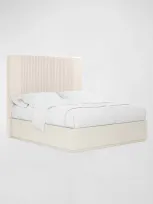 A.r.t. Furniture Blanc King Upholstered Panel Bed In White