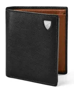 Aspinal Of London Leather Bi-fold Wallet In Gray