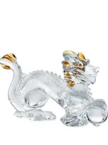 Baccarat Crystal Gold-trim Zodique Dragon 2024 In Transparent