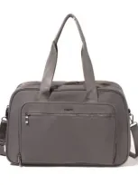 Baggallini Getaway Split Case Duffle Bag In Smoke Twill