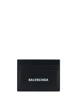 Balenciaga Card Holder In Black/l White