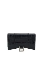 Balenciaga Hour Wallet In Black