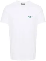 Balmain Logo-appliqué Cotton T-shirt In White