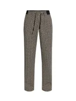 Balmain Off-white & Black Casual Monogram Sweatpants In Grey