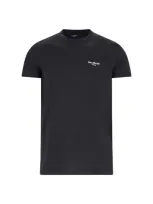 Balmain Flocked T-shirt In Black