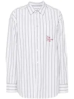 Bapy By *a Bathing Ape® Vertical-stripe Shirt In White