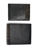 Barbour Wallet And Card Holder Gift Set In Black