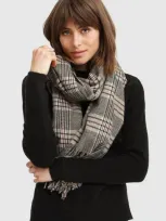 Belle & Bloom Aspen Plaid Scarf In Military