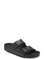 Birkenstock Black Semi-shiny Smooth Leather Sandals