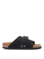 Birkenstock Kyoto Open-toe Suede Sandals In Black