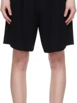 Bite Black Pleat Shorts In Black 0999