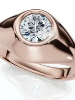 Bliss Diamond Pinky Ring 14k White, Yellow, Or Rose Gold Lab Grown In 14k Rose Gold