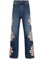 Bluemarble Blue Embroidered Jeans