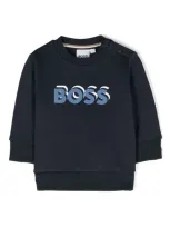 Bosswear Babies' Logo-print Jersey Sweatshirt In Blue