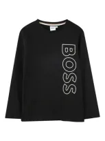 Bosswear Kids' Logo-print T-shirt In Black