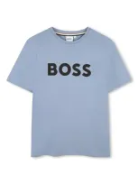 Bosswear Kids' Logo-print T-shirt In Grey