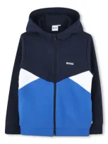 Bosswear Boss Kidswear Colour-block Hoodie (4-16 Years) In Blue