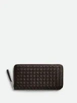 Bottega Veneta Intrecciato Piccolo Zip Around Wallet In Fondant