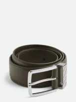 Bottega Veneta Intreccio Loop Belt In Kaki