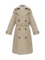 Bottega Veneta Notebook Trench Coat In Beige