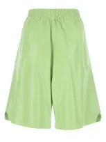 Bottega Veneta High Waist Shorts In Green