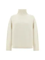 Bottega Veneta Sweaters In Chalk