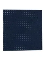 Brooklyn Brigade Dot Cotton Pocket Square In Navy