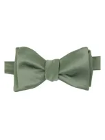 Brooklyn Brigade Solid Satin Bow Tie In Sage