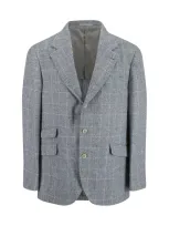 Brunello Cucinelli Blazer Jacket In Celeste