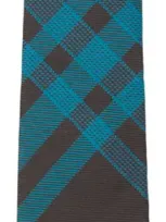 Burberry Check Silk Tie In Brown