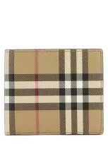 Burberry Printed Canvas Wallet In Archivebeige