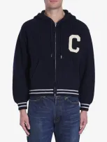 Celine College Zip-up Jumper In Blue