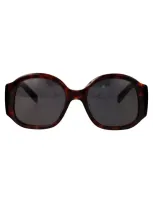 Celine Round Sunglasses Cl40305 U 52 A In Brown