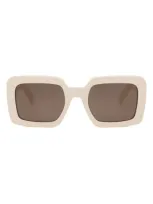 Celine Triomphe 56mm Square Sunglasses In Dark Havana