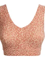 Chantelle Leopard Print Soft Stretch Bra In Brown