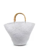 Chica Corolla Straw Handbag In White